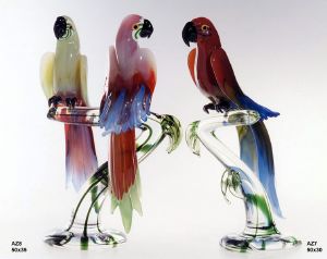 Perroquets Verre de Murano 