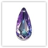  Pendentif Cristal Swarovski Larme Chaine Argent 925