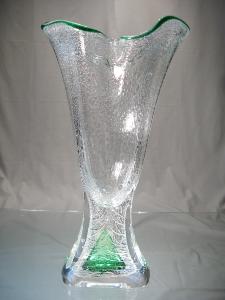 Vase Ange en cristal transparent bulle Pièce unique signée Jablonski