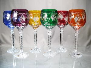 Verre à vin couleur Degustation taille grappe raisin dépareillé