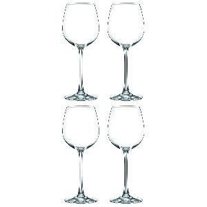 Coffret 4 Verres à vin blanc / Vin rouge en cristallin collection Vivendi