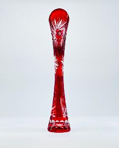 Vase Soliflore en Cristal de Bohème Rouge