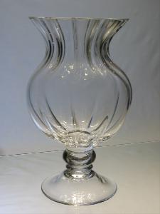 Vase sur pied Venitien effet optique 25 cm 