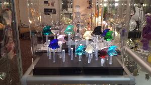  Aquarium Noir avec cloche transparente pour 25 Poissons Lalique 