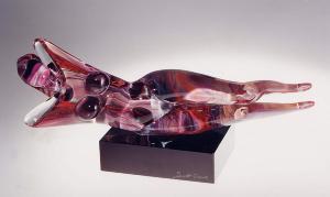 Femme Couche Cristal Art Murano Zanetti multicouleur 
