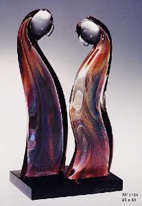 Figurines abstraites Cristal Art Murano Zanetti multicouleur 