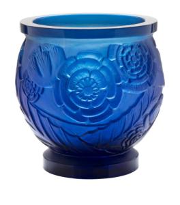 Vase Empreinte Daum Bleu