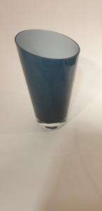 Vase coupé turquoise gris