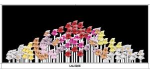 Base Aquarium Noir avec cloche transparente pour 100 Poissons Lalique 