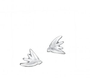 Boucles d' Oreilles Clip Hirondelle Argent Lalique
