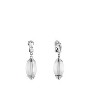 Boucles d' oreilles à clips Cristal Lalique Vibrante ovales