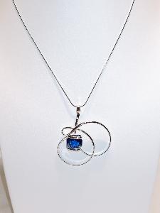Parure Marazzini Orchidee Cristal Swarovski bleu dark