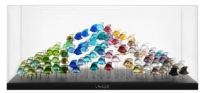 Base Aquarium Noir avec cloche transparente pour 100 Poissons Lalique 