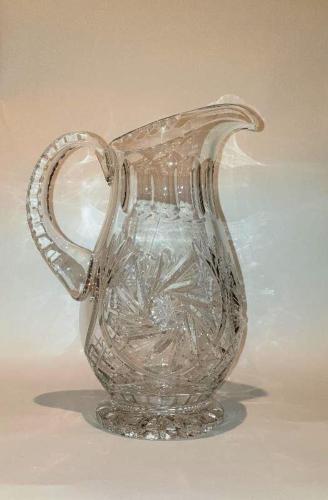 Carafe à Eau Jarre en Cristal de Bohème Taille Diamant