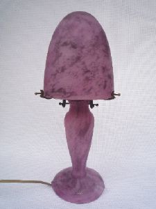 Lampe champignon rose marbre tip Muller