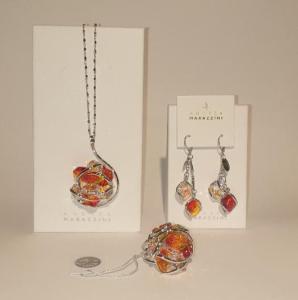 Andrea Marazzini Fleur Cristal Swarovski orange