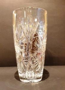 Grand Vase en Cristal de Bohème Taille Chasse ambre