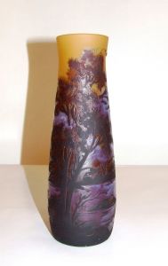 Vase Tip Gallé "montagne violet " 