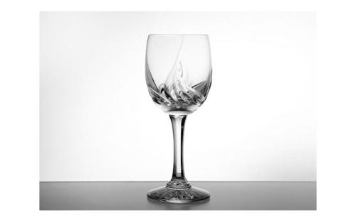 Coffret 6 verres à vin en cristal de Bohème taille anglaise