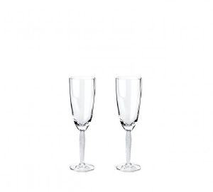 Coffret 2 Flutes à Champagne louvre Lalique Cristal