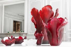 Vase Magnum Tulipe Daum rouge à l'or
