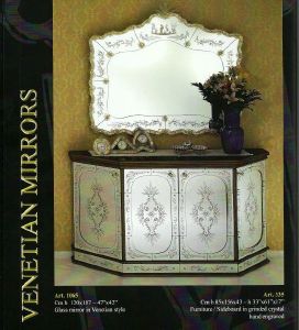 Buffet imperial miroir cristal taillé murano voltolina