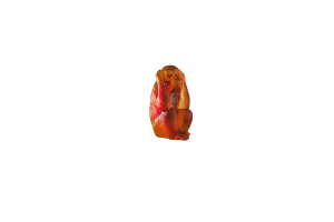 Singe Pate Cristal Daum ambre sourd