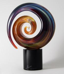 Spirale Ronde Verre Artistique Cristal Art Murano Zanetti multicouleur 