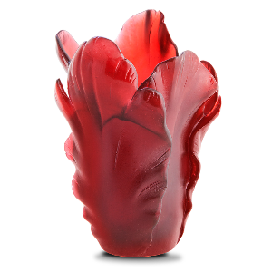 Vase Tulipe Daum 17cm Rouge 