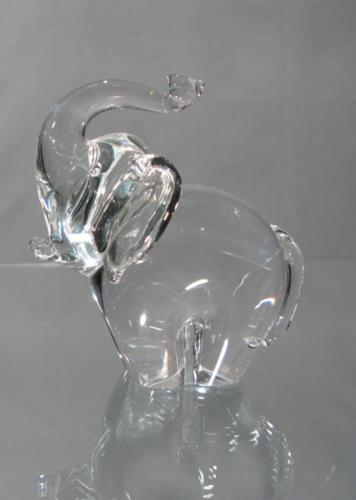 Eléphant Murano  transparent petit modèle