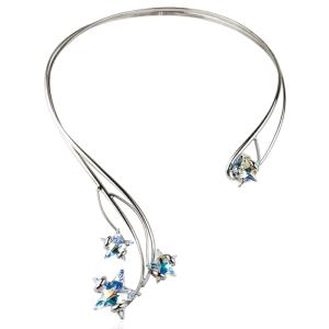 Andrea Marazzini Double Etoile Cristal Swarovski Transparent avec reflets 