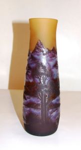 Vase Tip Gallé "montagne violet " 