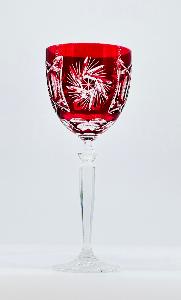 Verres à vin forme moyen âge en Cristal de Bohème 