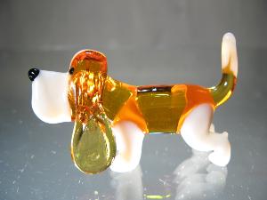 Chien Basset Hound en Cristal de couleur 