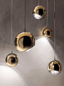 Luminaire Suspension Studio Italia modele Spider 5  Monture ronde 