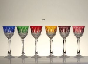 Collection Paris: Verres à vin du Rhin Roêmer en cristal 6 couleurs