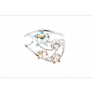 Andrea Marazzini Double Etoile Cristal Swarovski Transparent avec reflets 