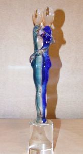 Couple amoureux  " bleu " Murano