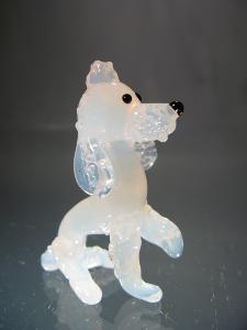 Chien Caniche miniature en cristal