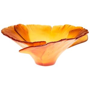 Grande coupe Ginkgo Daum ambre  