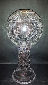 Trophée en Cristal Globe Etoile de neige Grand modèle
