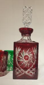 Carafe à whisky  en Cristal de Bohème taille diamant