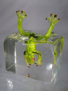 Grenouille "Plongeant dans l'eau" Murano