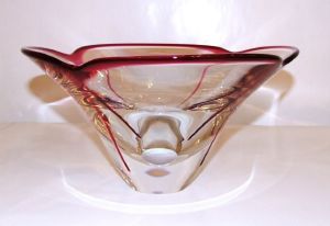 Coupe Murano filet Ambre ou Rubis