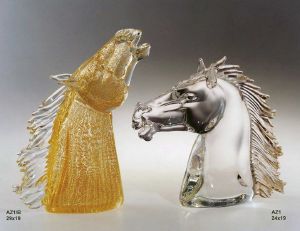 Tête de cheval Verre de Murano 