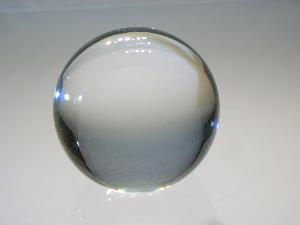 Boule en cristal ,Sulfure, Presse-papier rond transparent
