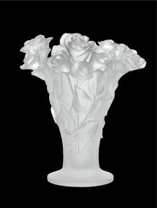Vase Rose Blanc Daum  23 cm