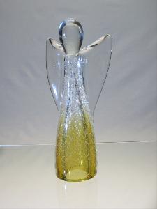 Ange Murano transparent ambre bulles