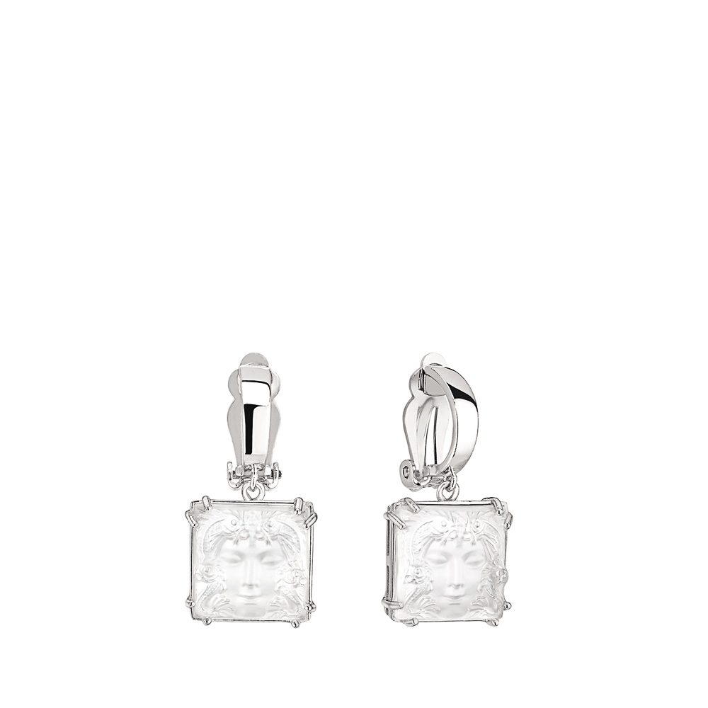 Boucles d' Oreille à clips Arethuse Cristal Lalique 
