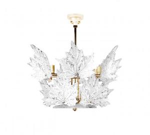Lustre Cristal Lalique Champs Elysees 2 rangs